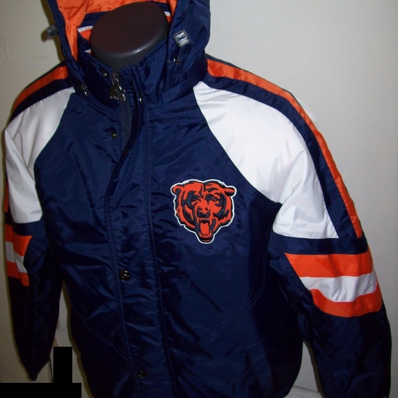 CHICAGO BEARS Starter PRO LINE Hooded Jacket 3X - Picture 5 of 8